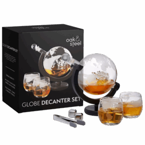 CARAFE MONDE ET SES DEUX VERRES